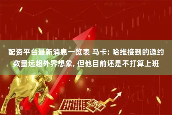 配资平台最新消息一览表 马卡: 哈维接到的邀约数量远超外界想象, 但他目前还是不打算上班