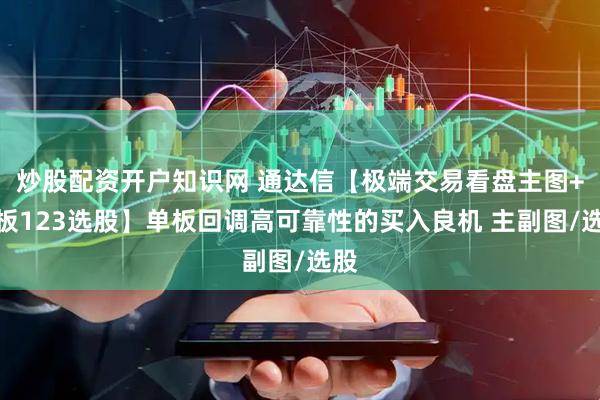 炒股配资开户知识网 通达信【极端交易看盘主图+单板123选股】单板回调高可靠性的买入良机 主副图/选股