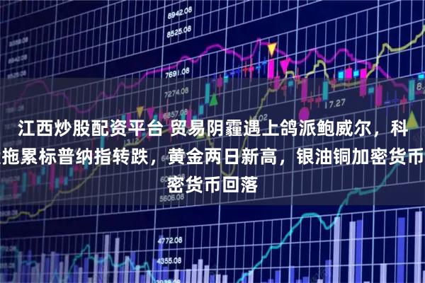 江西炒股配资平台 贸易阴霾遇上鸽派鲍威尔,科技股拖累标普纳指转跌,黄金两日新高,银油铜加密货币回落